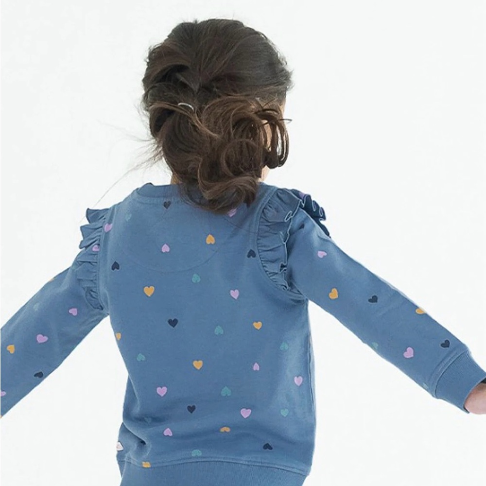 Ruffle Butts Hearts Print Ruffle Sweater - Picture 5 of 12